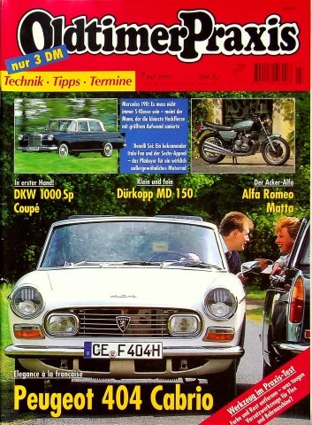Deckblatt Oldtimer Praxis (07/1999)